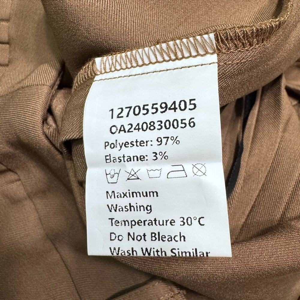 Commense Pants Womens S Brown High Rise Wide Leg Palazzo Pleaded Side Career New - Picture 14 of 15